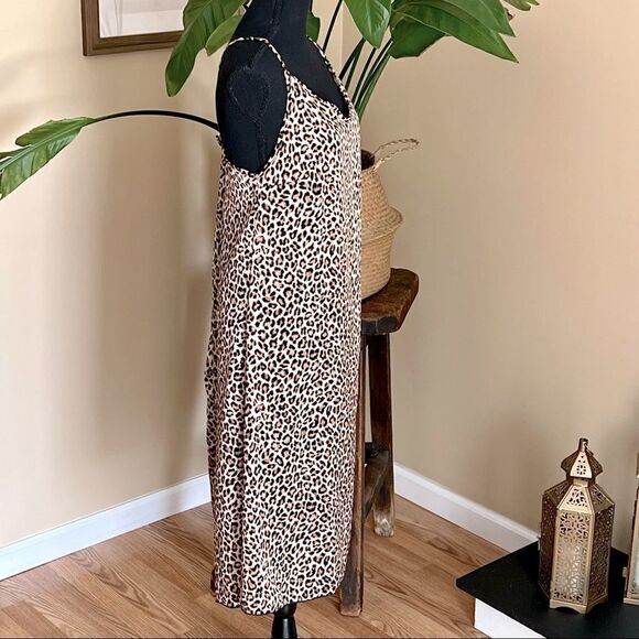 Leopard Midi Slip Dress - Picture 3 of 10